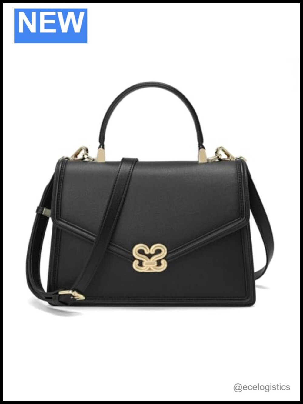 Elegant Square Top Handle Purses for Women Faux Leather Satchel Tote Shoulder